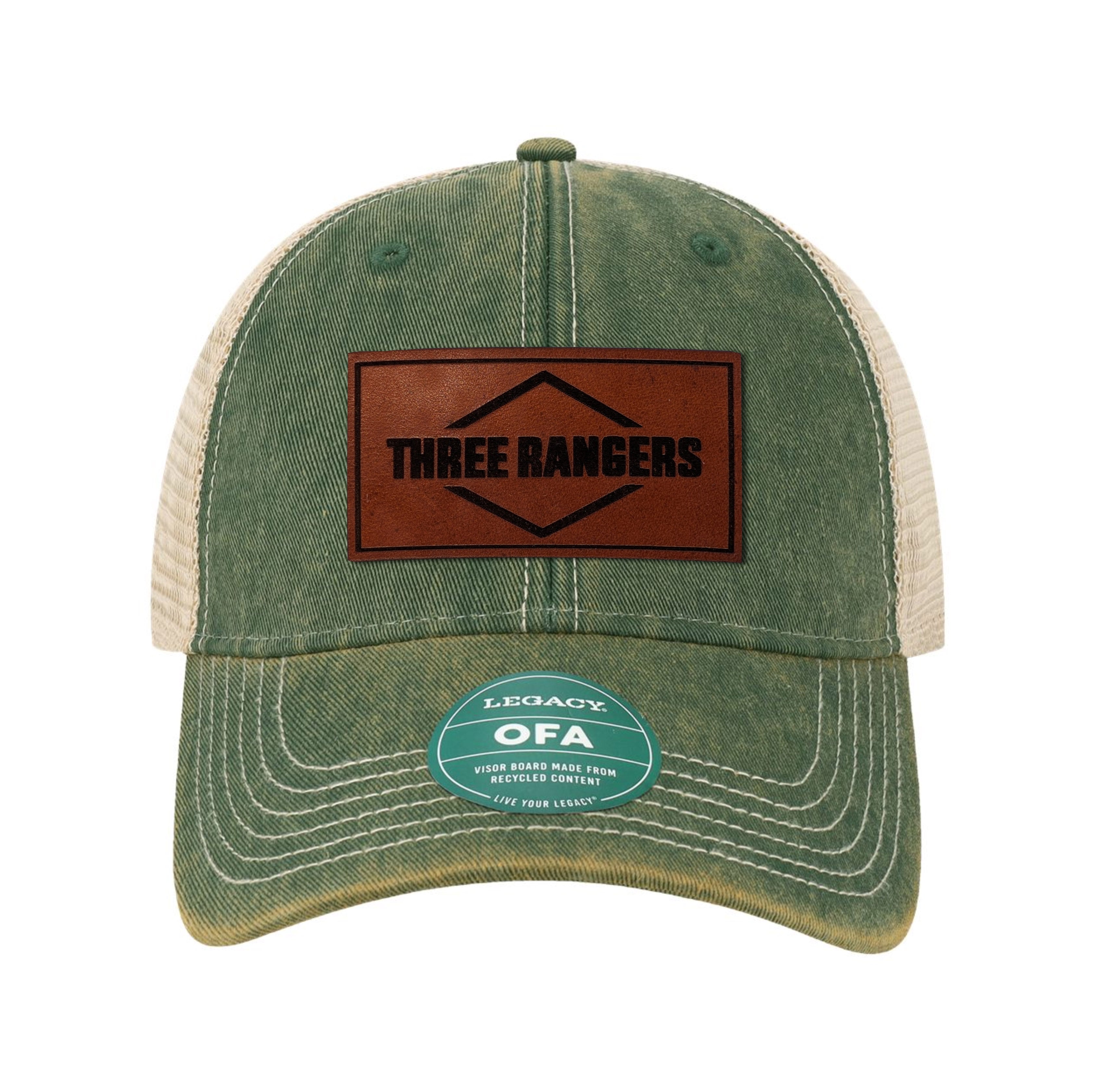 Three Rangers Logo Old Trucker Hat