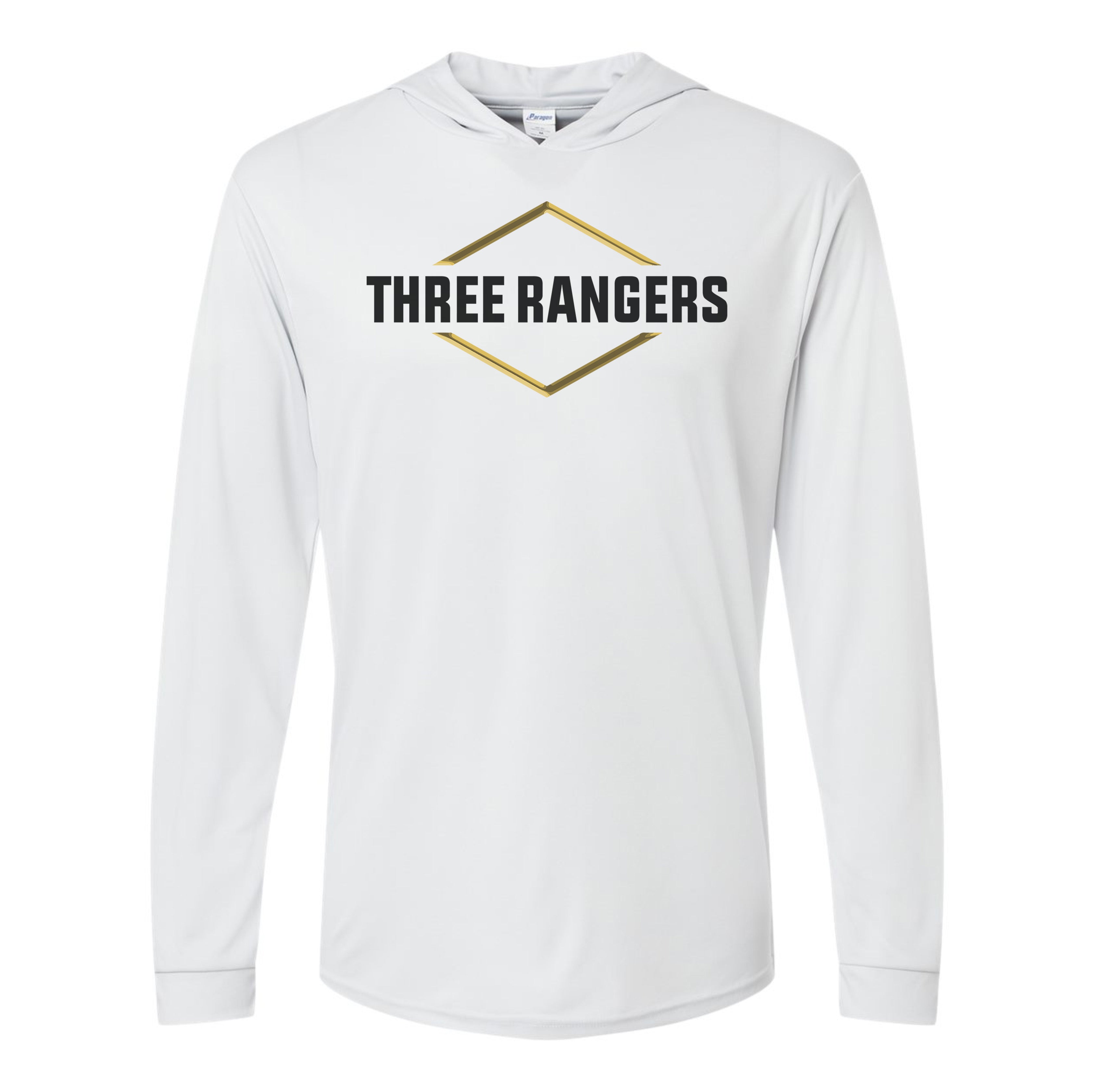 Three Rangers Logo Hooded Performance Long Sleeve