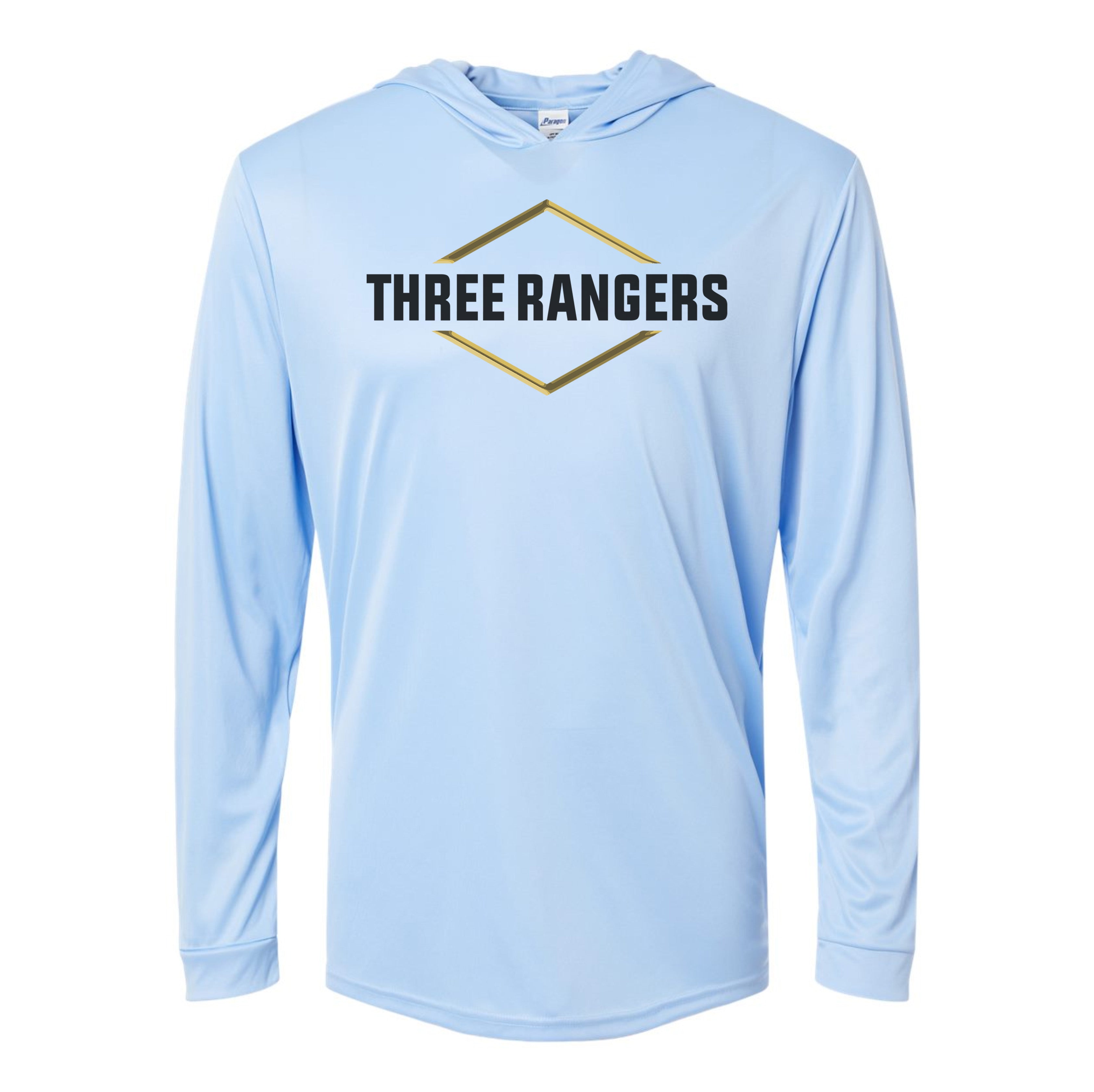 Three Rangers Logo Hooded Performance Long Sleeve