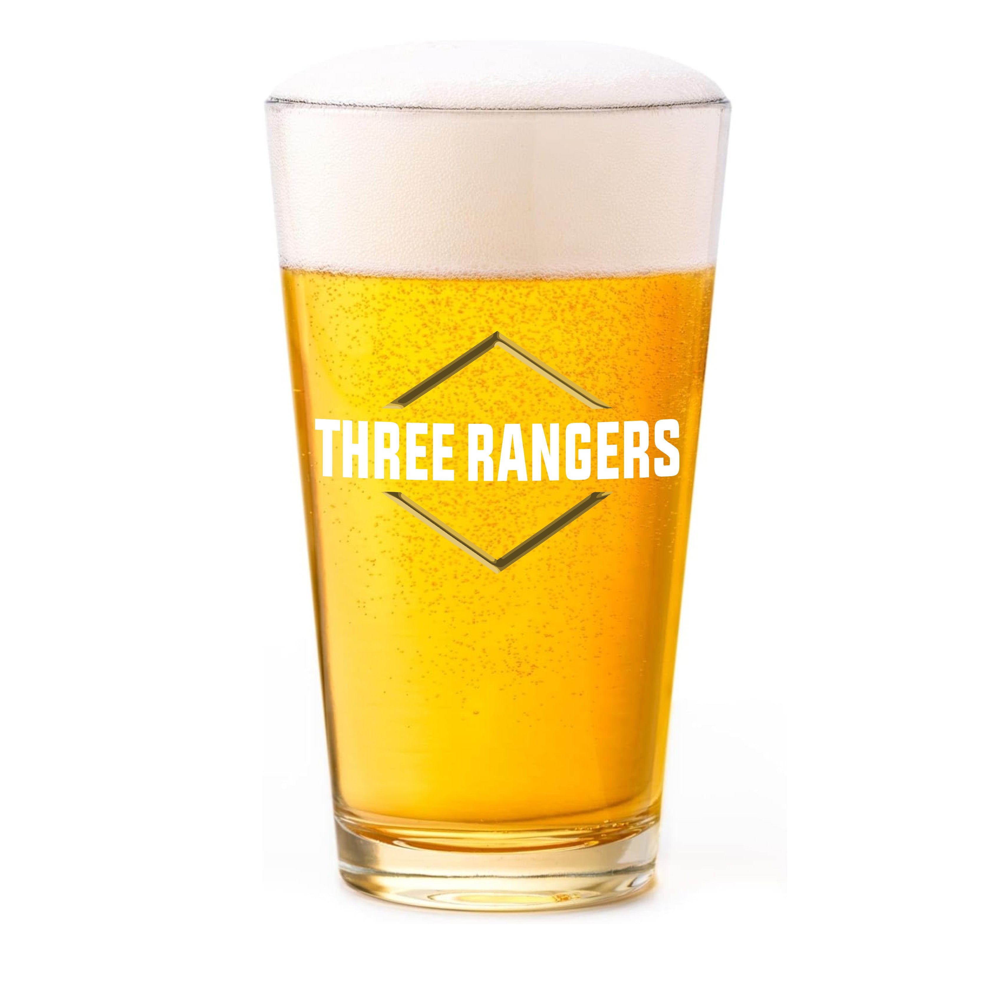 Three Rangers Logo Pint Glass Set
