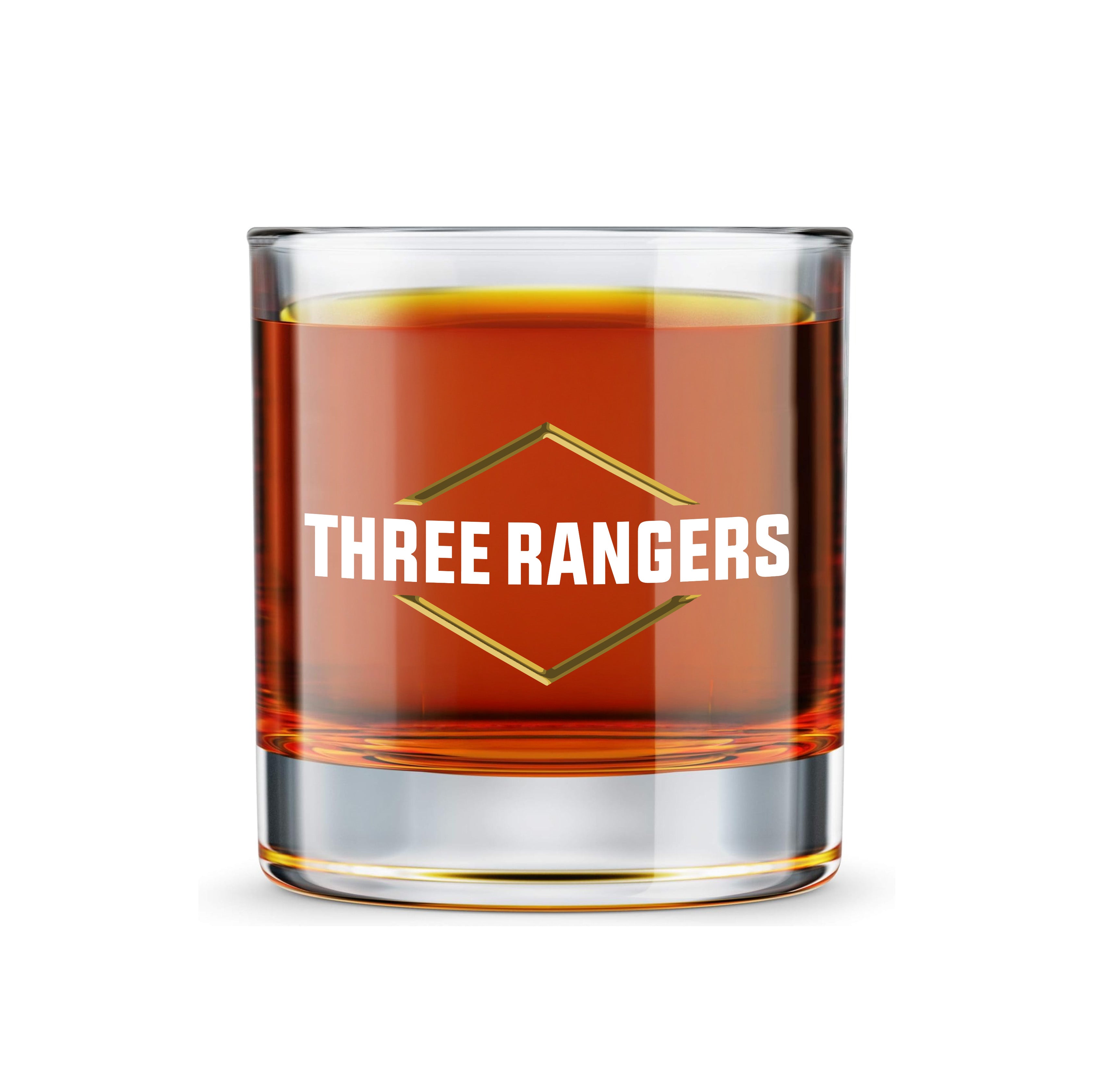 Three Rangers Logo Whiskey Glass Set