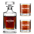 Three Rangers Logo Printed Decanter Set